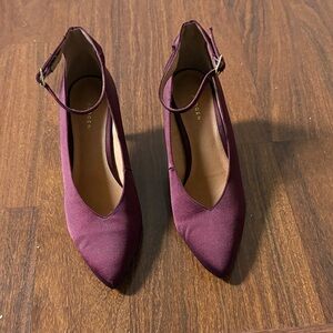 Elegant Maroon Ankle Strap Heels By Halogen